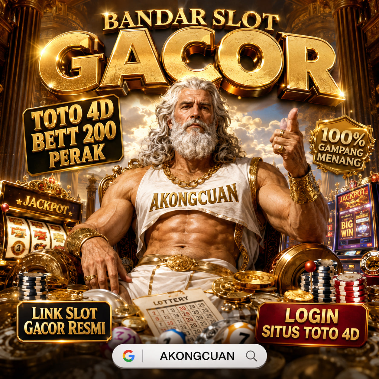 AKONGCUAN : Link Bandar Slot Gacor Resmi & Login Situs Toto 4D Bett 200 Online 24 Jam